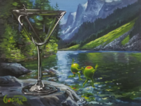Godard Martini Art Godard Martini Art River Runs Wild (Framed)